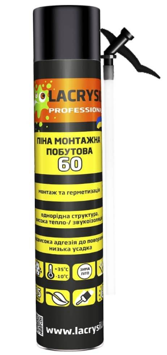 Піна монтажна побутова LACRYSIL 750 мл